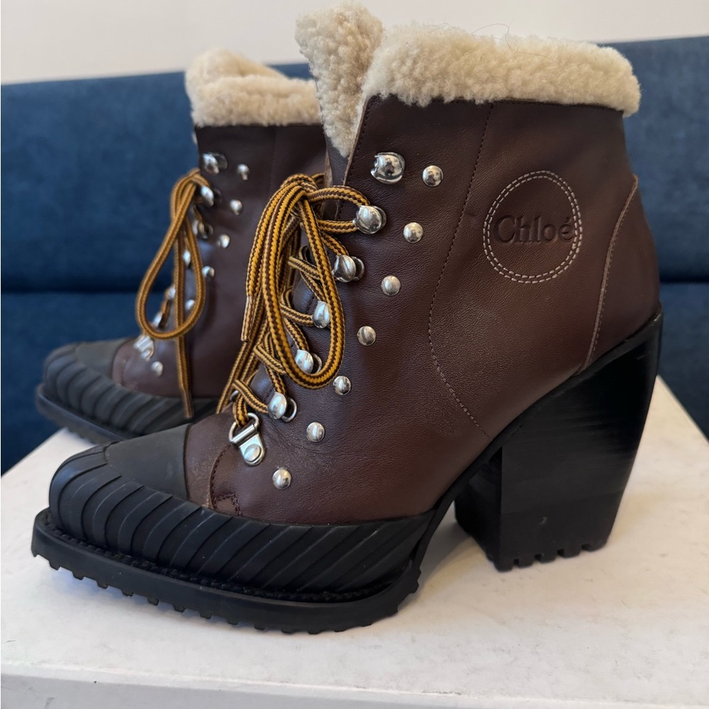 Chloe winter ankle booties.